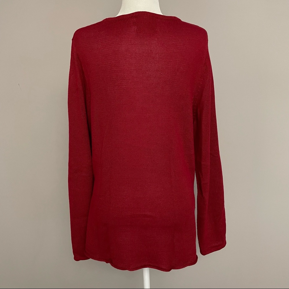 Mettlers American Mercantile Cashmere Blend Deep V-Neck Sweater Size M - Picture 5 of 9